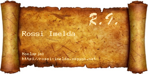 Rossi Imelda névjegykártya